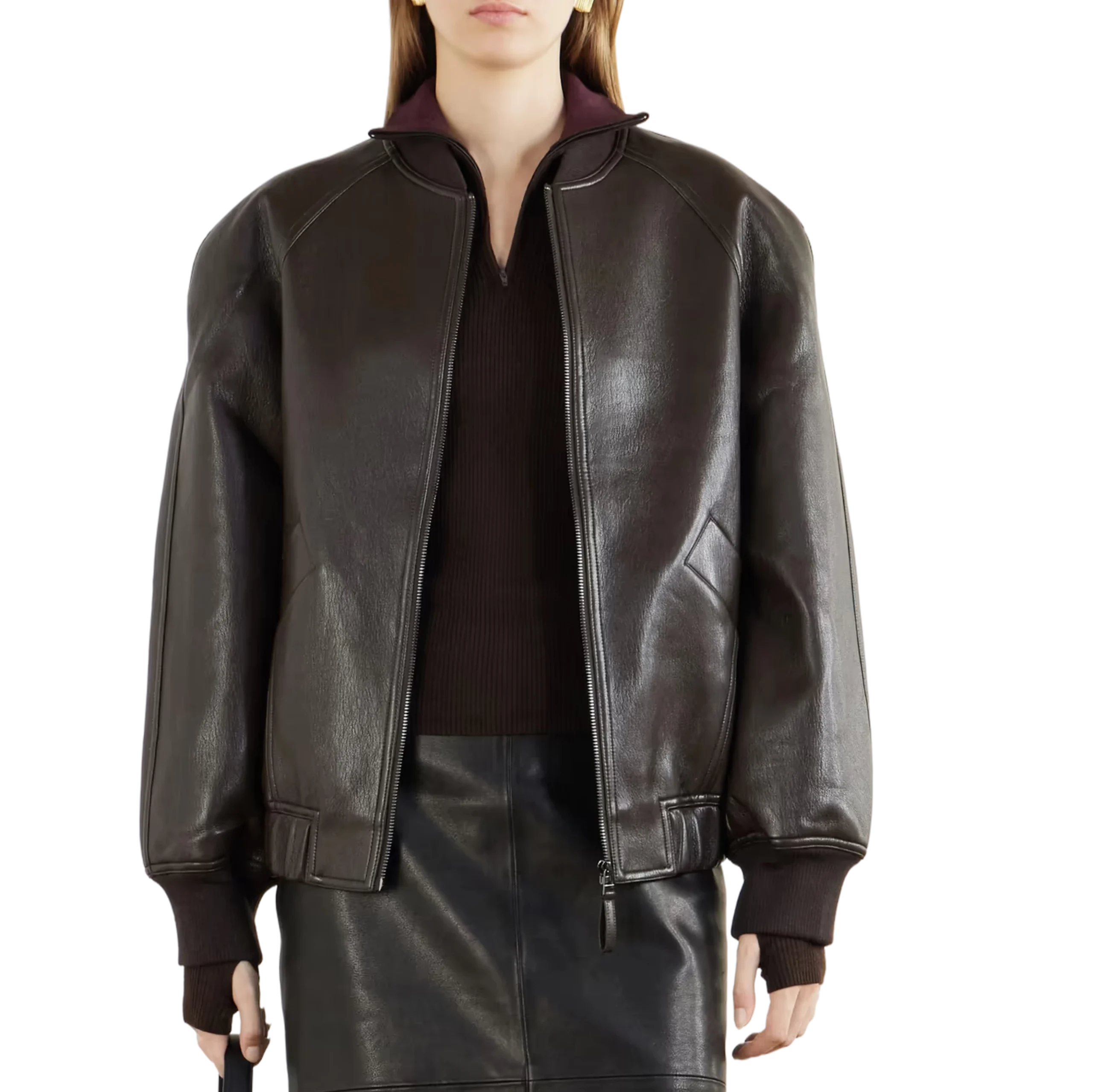 Leather Bomber Jacket