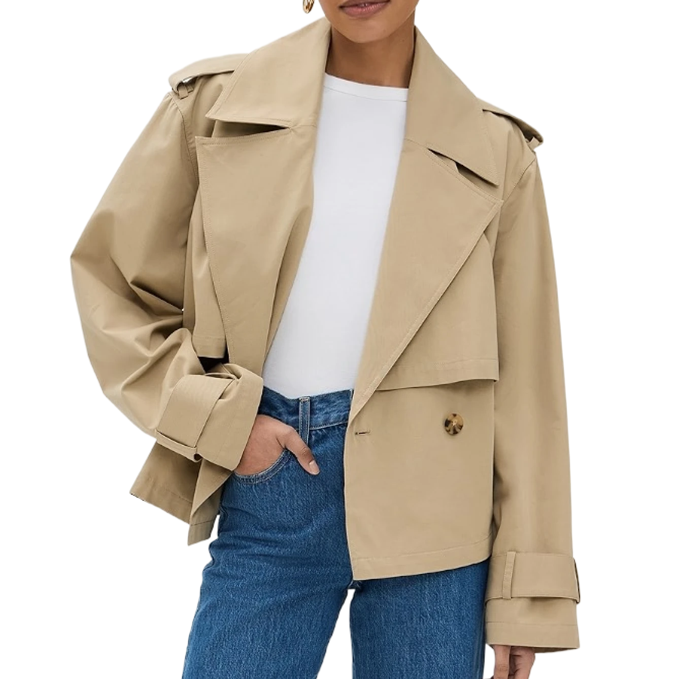 Cropped Trench Coat