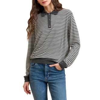 Striped Polo Sweater